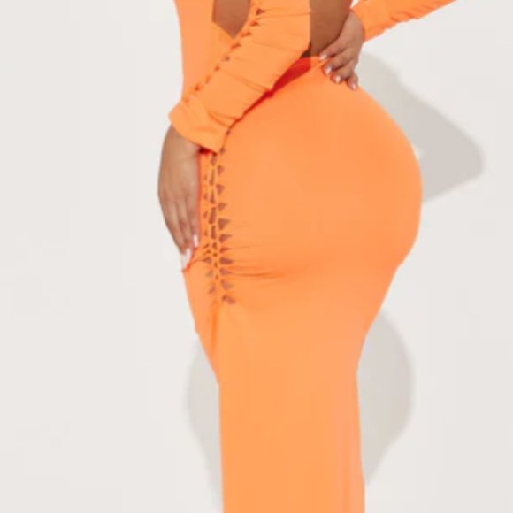 Fearless Desires Maxi Dress - Orange - Picture 3 of 3